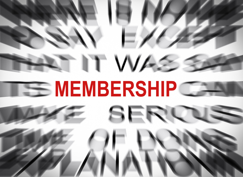 Blured text with focus on MEMBERSHIP